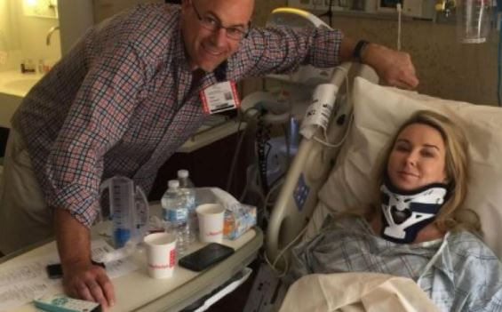 Heather, during her neck surgery